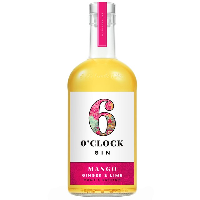 6 O'clock Gin mango ginger lime gin 70cl, imported from the UK