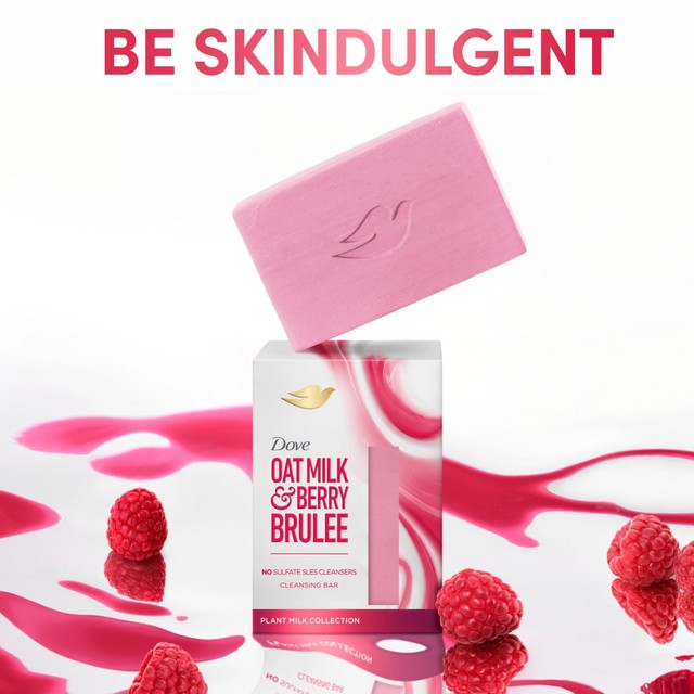 Dove Oat Milk & Berry Brulee soap bar - British product