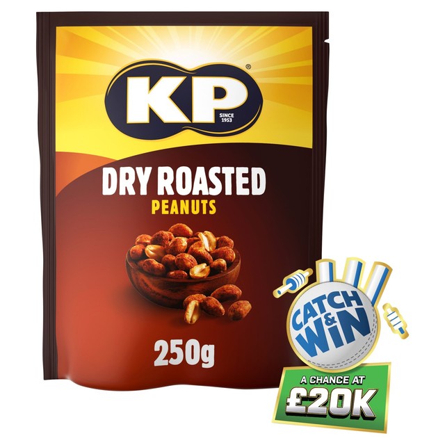 KP dry roasted peanuts 250g, UK version