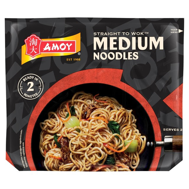 Amoy Straight to Wok Medium Noodles 300g - British product