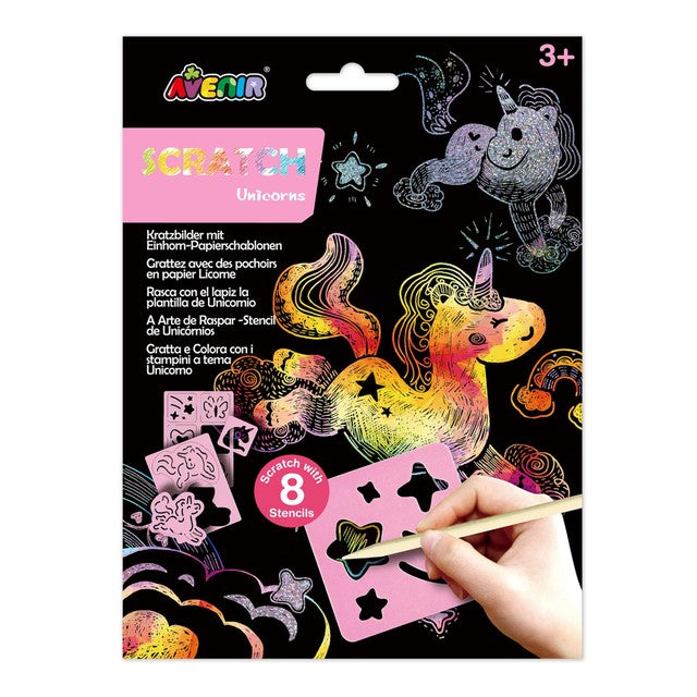 Avenir Unicorn Scratch Craft Kit 6 Pack - British product