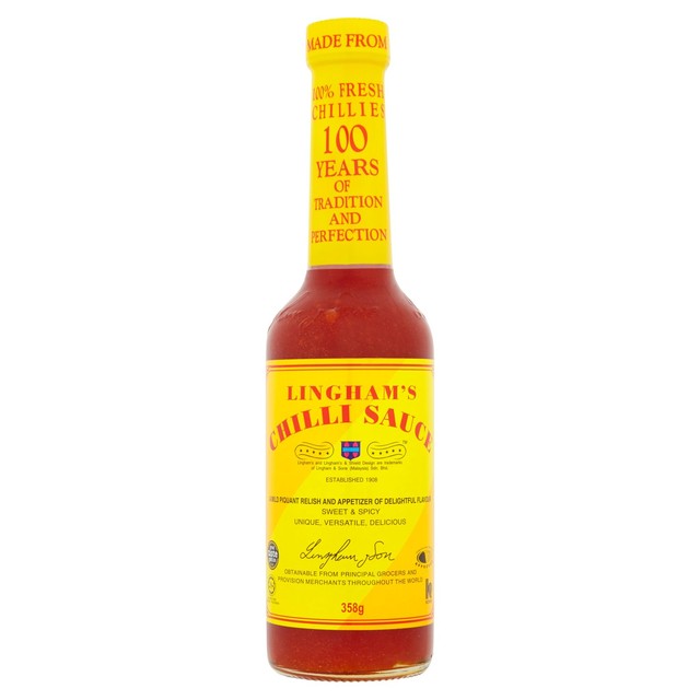 Lingham's Original Chilli Sauce 358g, UK version
