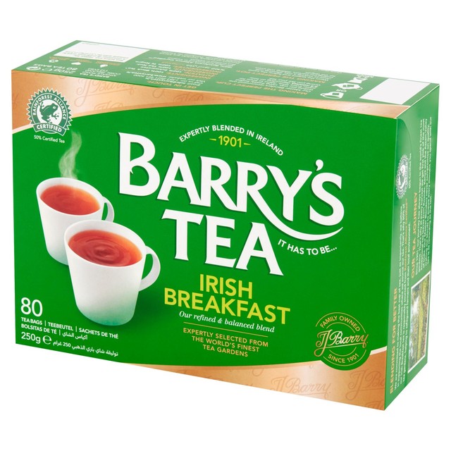 Barry's Irish Breakfast Tea Bags 80 Bags - British product