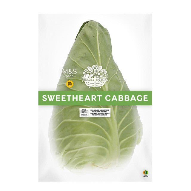 Pakket M&S ​​Sweetheart Cabbage, importert fra Storbritannia