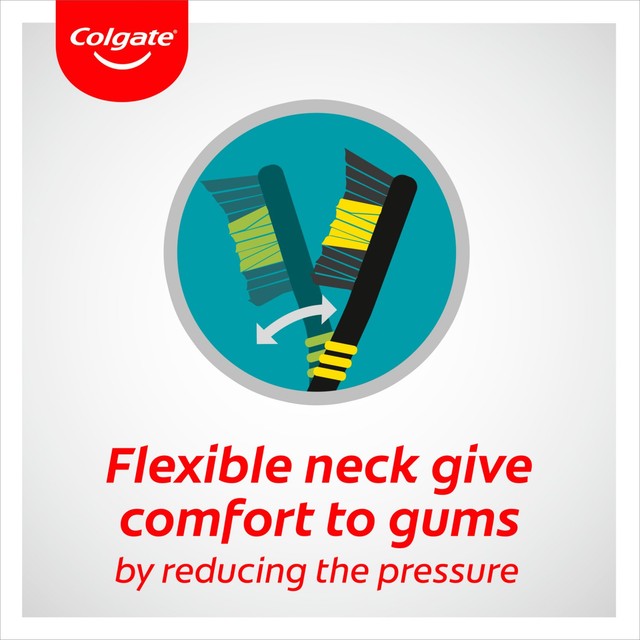 Colgate ZigZag Charcoal Medium manual toothbrush - British product
