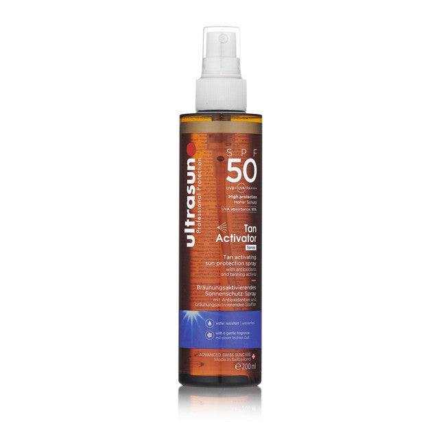 Ultrasun body tan activator spray SPF50, imported from the UK