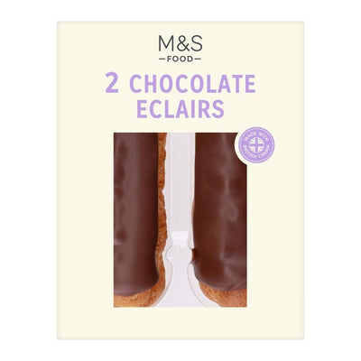 M&S Éclairs au chocolat M&S Pâte à choux garnie de crème 150g - Achetez en ligne sur McGrocer