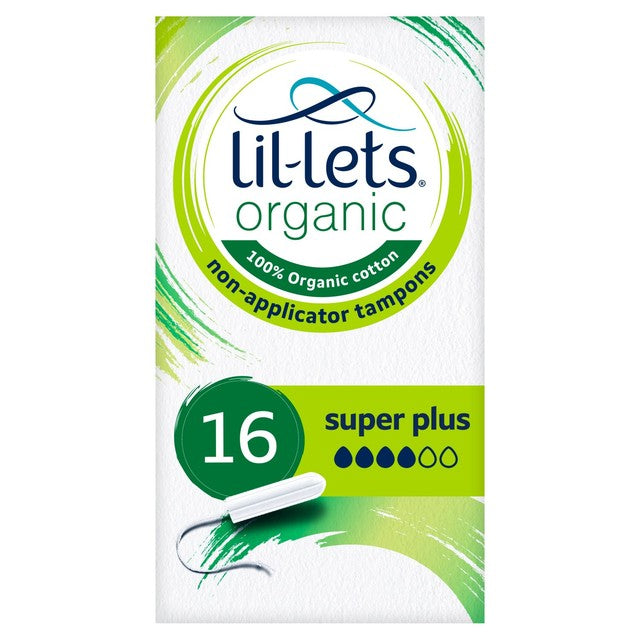 Lil-Lets Organic Non-Applicator Super Plus 16 pack, UK version