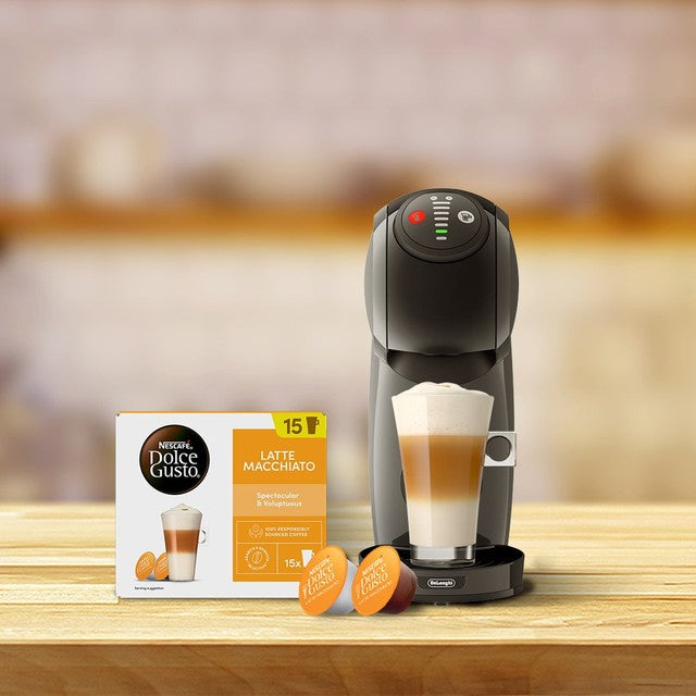 Nescafe Dolce Gusto Latte Macchiato powder blend, imported from the UK