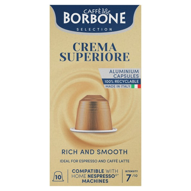 Caffe Borbone Crema Superior coffee capsules 10 pack - British product