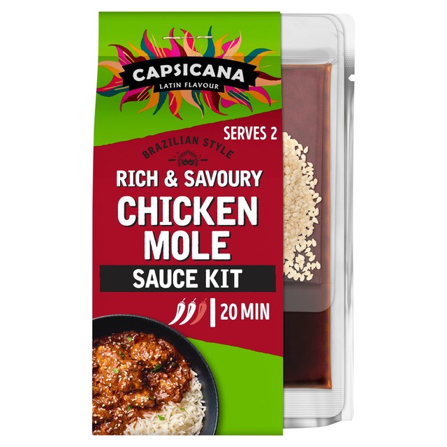 Capsicana Mexican chicken mole cooking sauce kit 273g - British product