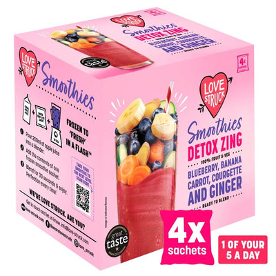 Love Smoothie Love Struck Detox Smoothie mit Blaubeeren, Karotten, Ingwer, Bananen und Zucchini 480 g