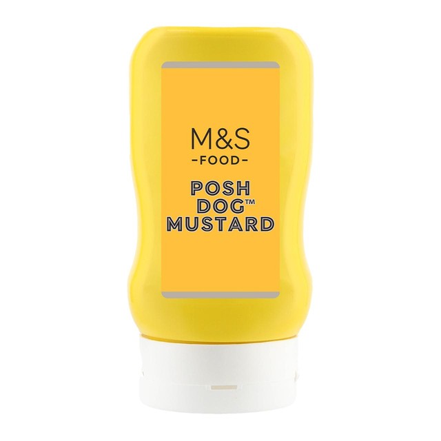 M&S Posh Dog Mustard American style 300g, imported from the UK