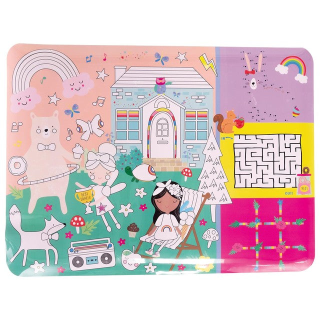 Floss & Rock reusable activity mat Rainbow Fairy design 6x30x6 cm - British product