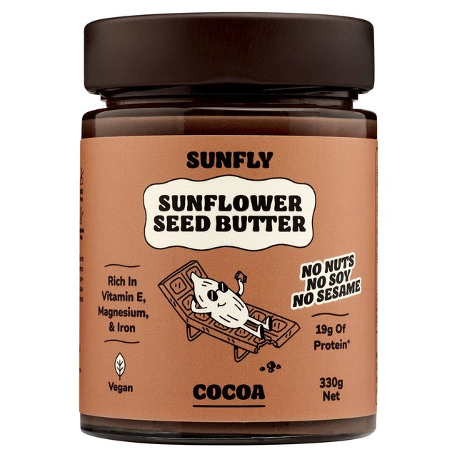 Sunfly cocoa sunflower seed butter 330g (British brand)