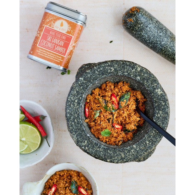 Hop & Roll Sri Lankan Coconut Sambol kit, imported from the UK