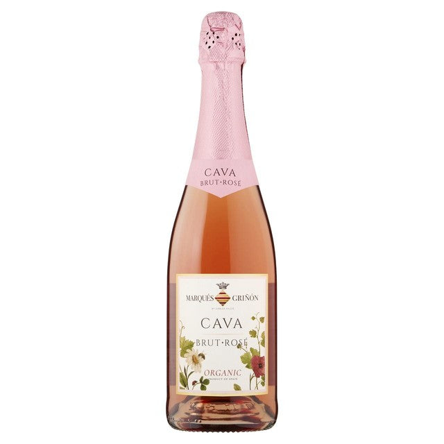 Marques de Grinon Brut Rose Organic Cava 75cl, imported from the UK