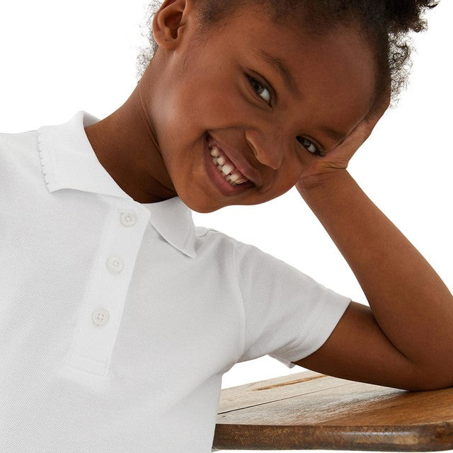 M&S girls slim fit polo shirts 2-pack size 13-14, imported from the UK