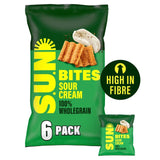 SunBites sour cream black pepper multipack snacks 6x25g (British brand)