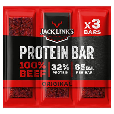 Jack Link's Original Beef Bar Beef Jerky Snack 3 x 20g