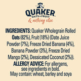 Quaker Exotic Fruits porridge sachets 33g, imported from the UK