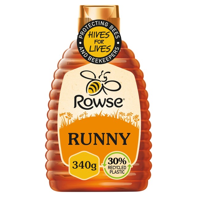 Rowse Blossom Pure and Natural Squeezable Honey 340g, imported from the UK