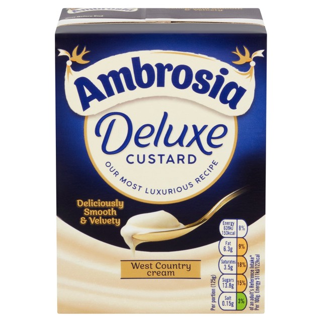 Ambrosia Deluxe Ready To Serve Custard Carton 750g - British product