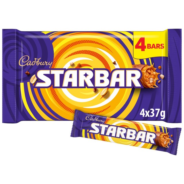 Cadbury Starbar caramel and peanut chocolate bar 148g - British product
