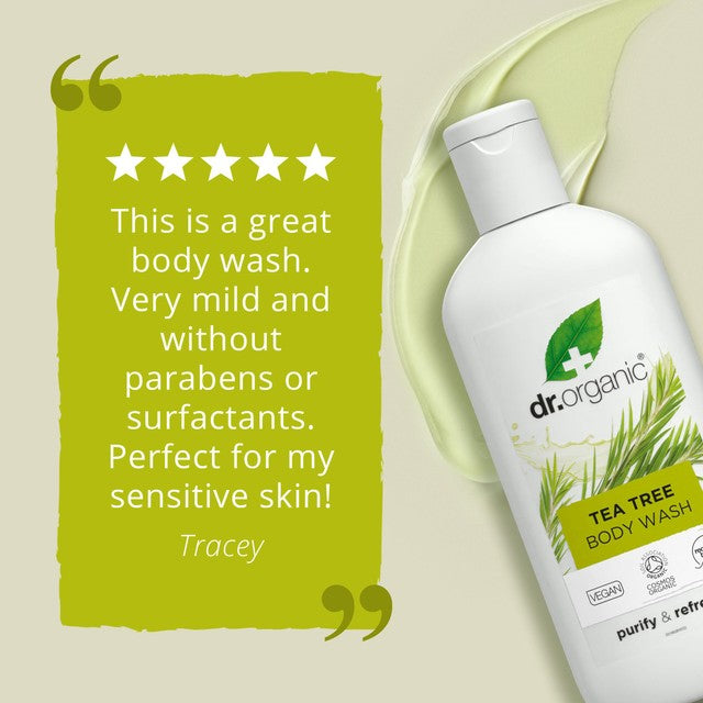 Dr Organic tea tree body wash 250ml - British product