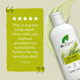 Dr Organic tea tree body wash 250ml - British product