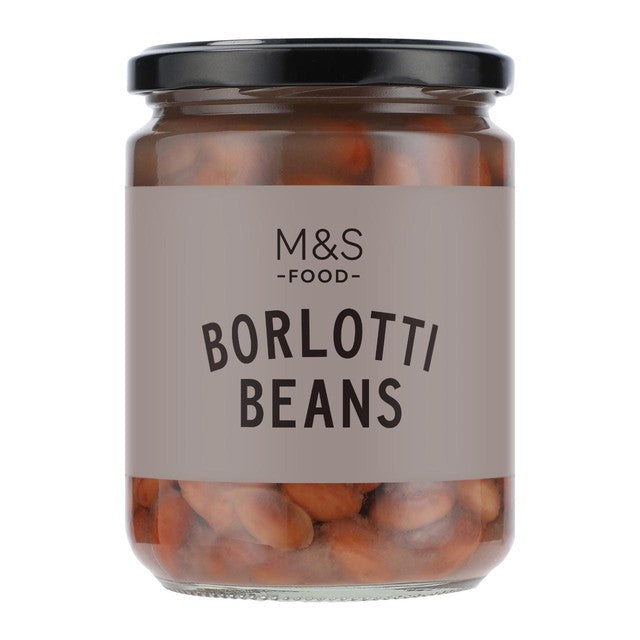 M&S Borlotti Beans in water jar (British brand)