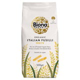 Biona organic white fusilli pasta 500g - British product