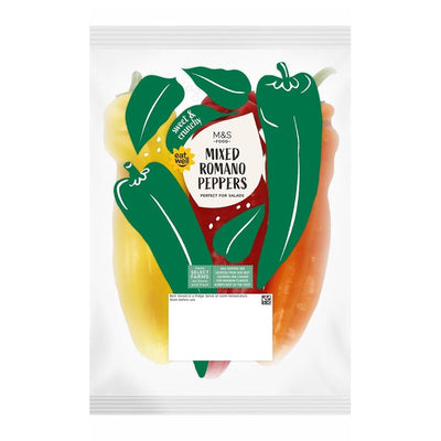 Poivrons pointus romains mélangés M&S Frais 3 par paquet