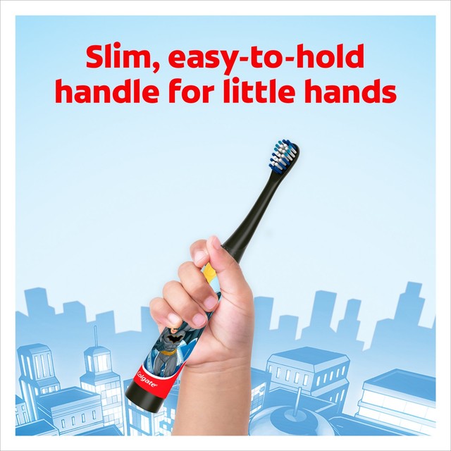 Colgate Kids Battery Toothbrush with Extra Soft Batman design - British product