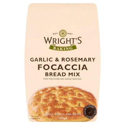 Wright's Mix pour Pain Focaccia Ail & Romarin 500g