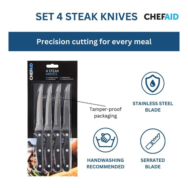 ChefAid set of 4 steak knives - British product