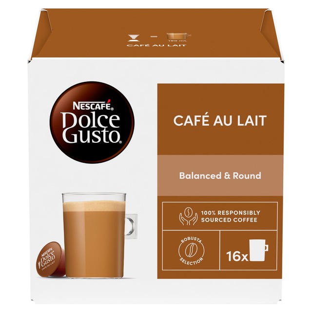 Dolce Gusto Cafe Au Lait coffee capsules 16 pods - British product