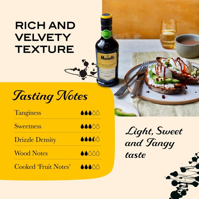 Mazzetti organic balsamic vinegar 250ml, imported from the UK