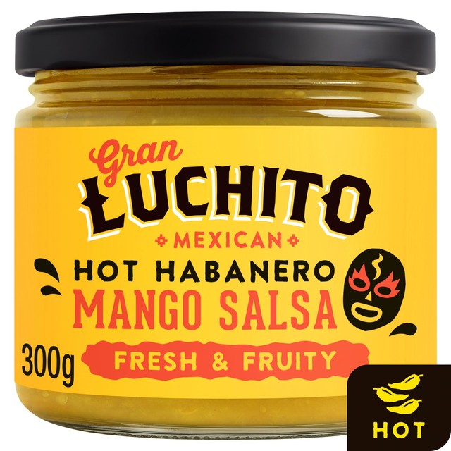Gran Luchito hot habanero mango salsa 300g, UK version