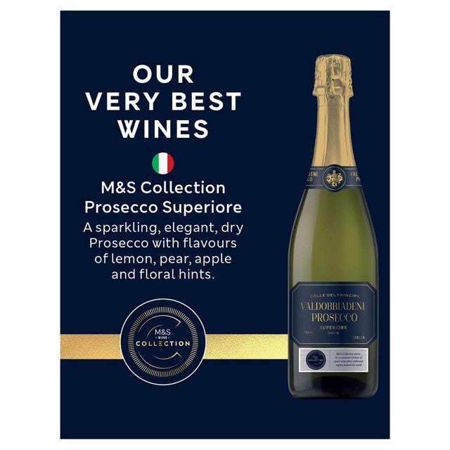 M&S Prosecco DOCG 75cl, imported from the UK