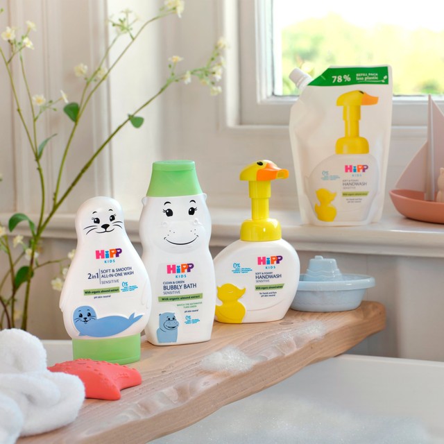 HiPP Kids Clean & Green Bubble Bath for Sensitive Skin 300ml, UK version