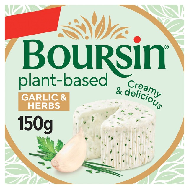 Boursin Garlic & Herbs vegan cheese spread 150g - British product