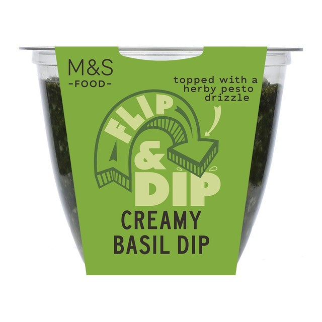 M&S basil dip with pesto drizzle (British brand)