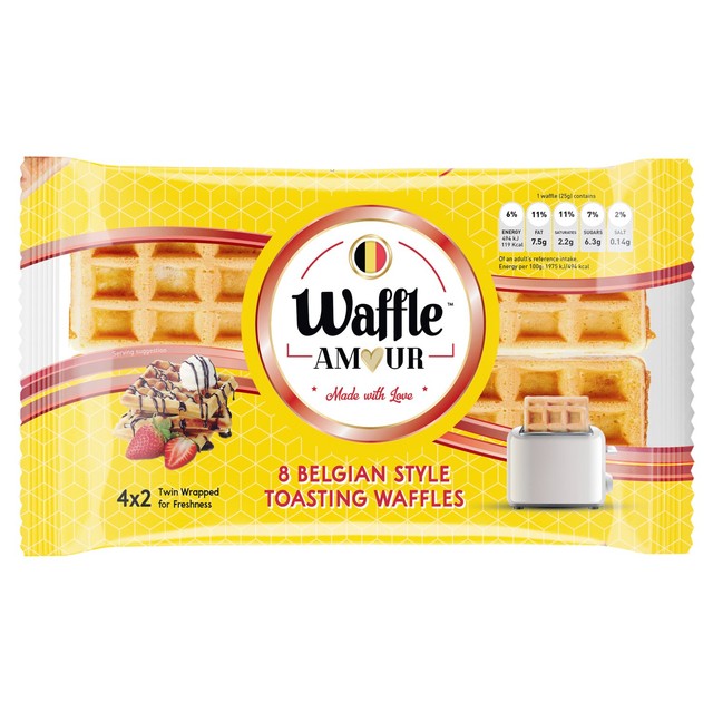 Waffle Amour Belgian style toasting waffles 200g (British brand)