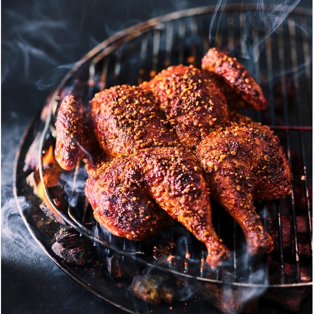 M&S spiced honey spatchcock chicken 1.61kg, imported from the UK