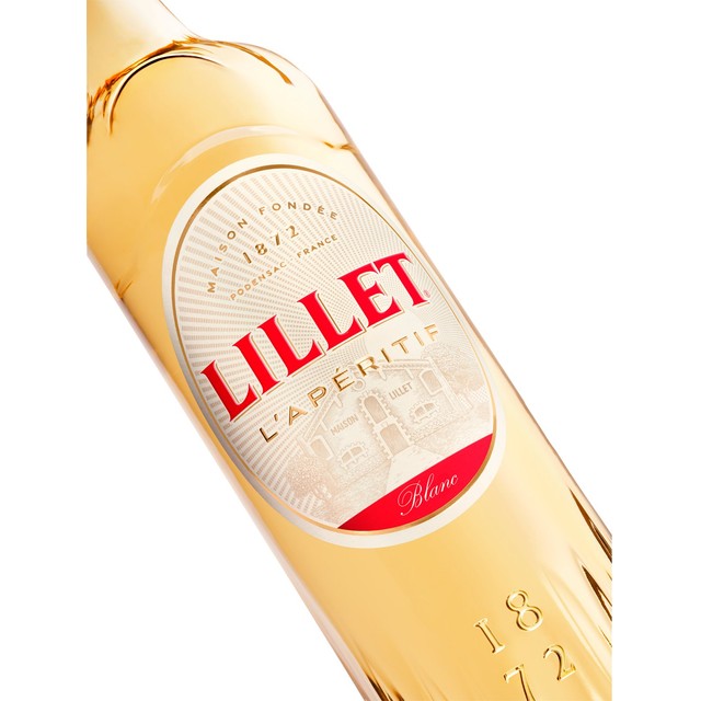 Lillet Blanc white wine-based aperitif bottle, UK version
