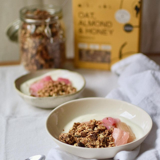 nibs etc. Oat, Almond & Honey granola 450g, imported from the UK