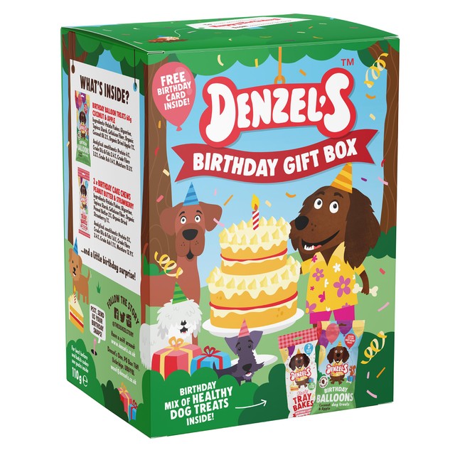 Denzel's birthday dog treats gift box 110g - British product