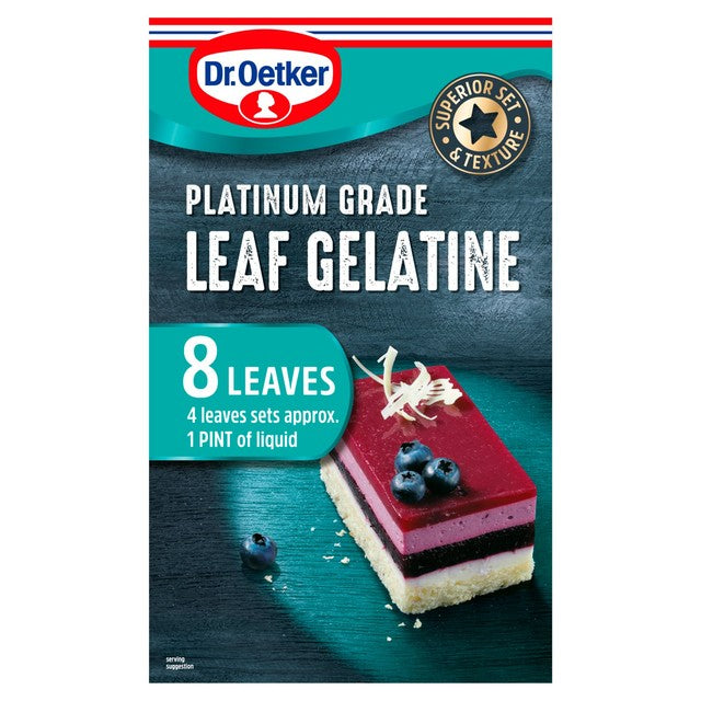 Dr. Oetker Platinum Grade Leaf Gelatine 13g - British product