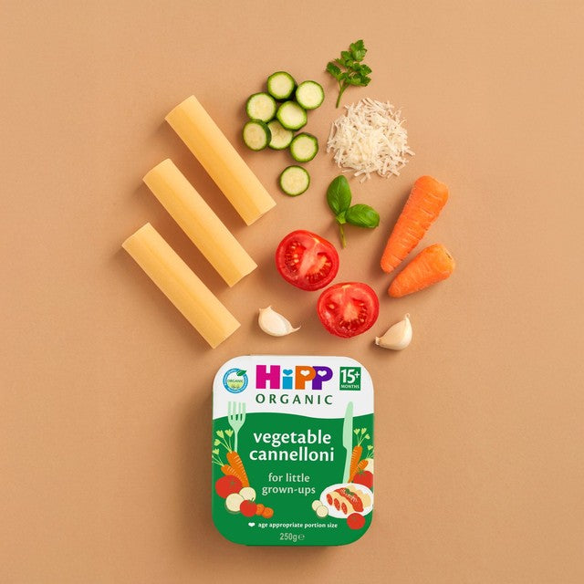HiPP Organic Vegetable Cannelloni toddler tray meal 250g, UK version